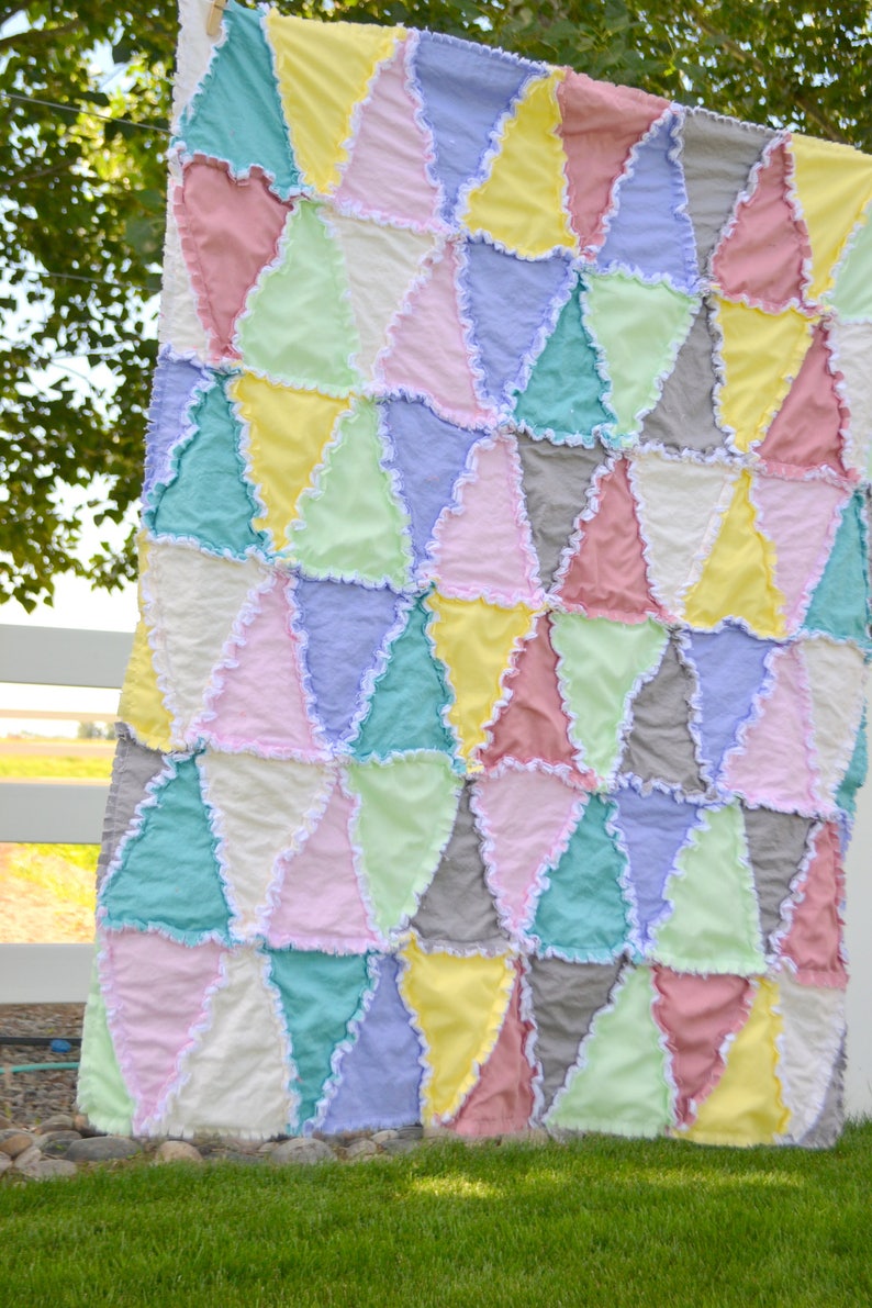 Triangle Rag Quilt Pattern Instant Download PDF Modern Quilt Etsy Canada