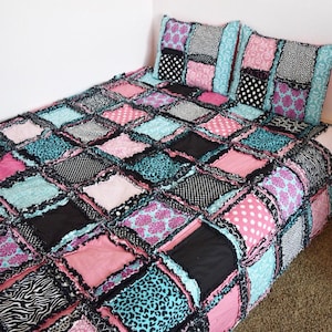 Twin Size Rag Quilt Pattern PDF - Easy Quilt Patterns & Sewing Patterns for Quilting, DIY Craft Project