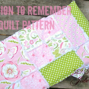 Ashlyn Rag Quilt Pattern - Baby Quilt Pattern - Kid Sewing Pattern - Easy Quilt Patternss - Simple Quilt Pattern
