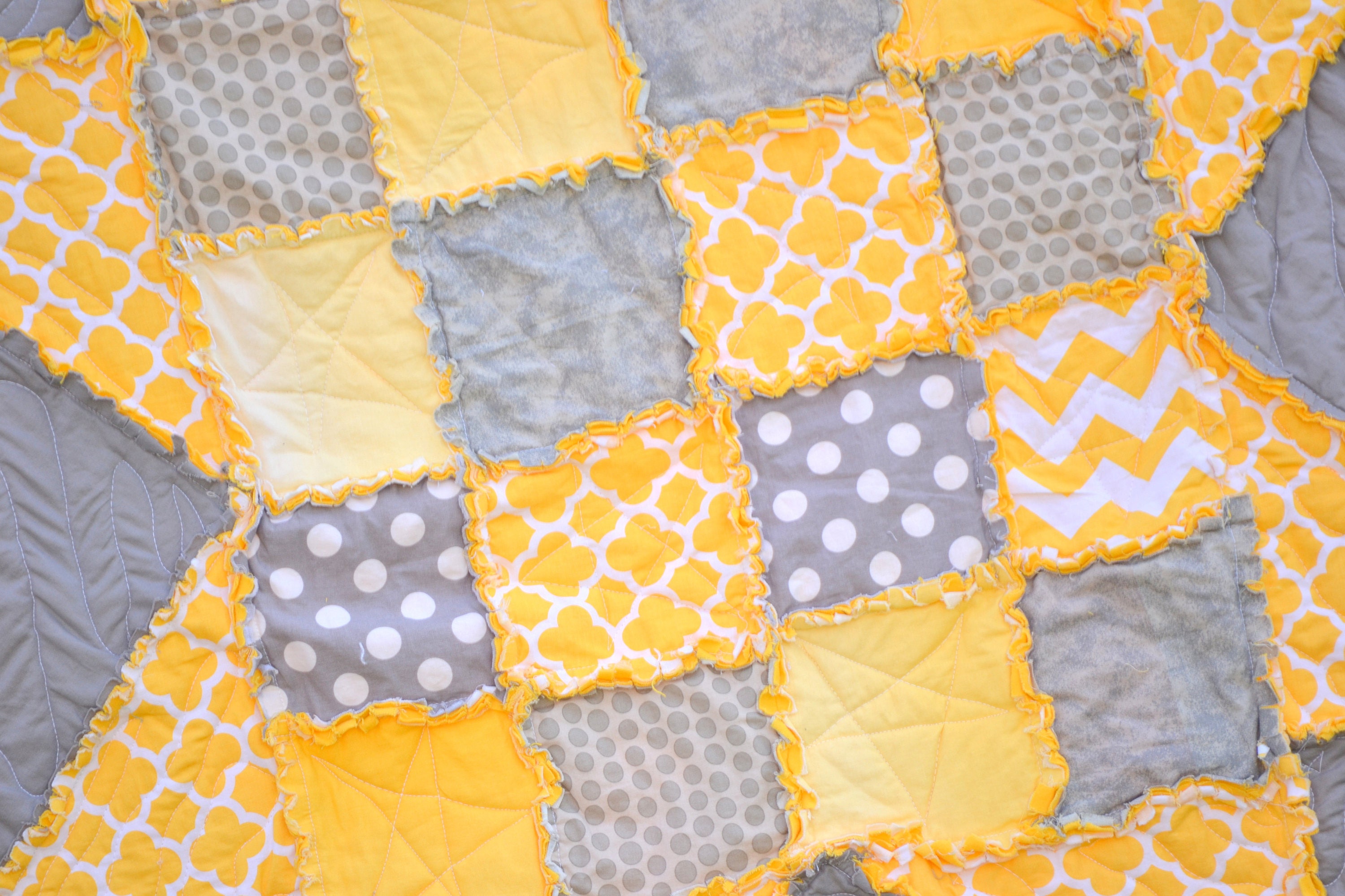 Lone Star Quilt Pattern, Minimal Quilt Pattern, Baby Rag Quilt Pattern