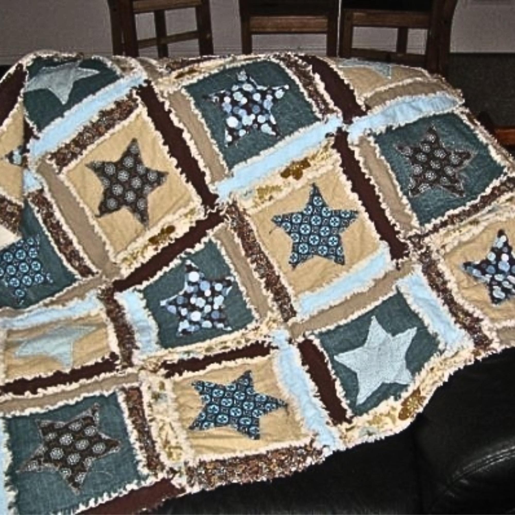 Baby boy rag quilt - Main Image