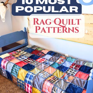 Rag Quilt Pattern Book: 10 Beginner DIY Patchwork Designs (PDF Download) | Ebook for Quilters DIY Rag Quilt Style | Creative Quilt Ideas