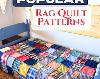 Rag Quilt Pattern Book: 10 Beginner DIY Patchwork Designs (PDF Download) | Ebook for Quilters DIY Rag Quilt Style | Creative Quilt Ideas
