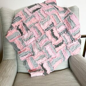 Jelly Roll Rag Quilt Pattern PDF, Rail Fence Baby Quilt Pattern, Strip ...
