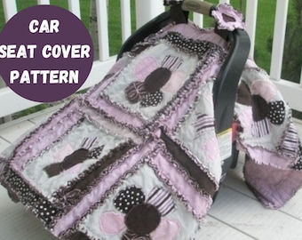 3D Flower Applique Quilt Pattern, Car Seat Canopy Pattern, Baby Quilt Patterns PDF for Girls