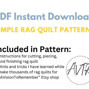 Rag Baby Quilt Patterns PDF Sewing Patterns, Hexagon Quilt Pattern, Modern Baby Quilt image 4