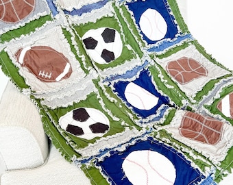 Sports Quilt Pattern PDF, Soccer, Football Quilt, Baseball Quilt, Basketball Quilt Baby Quilt Pattern