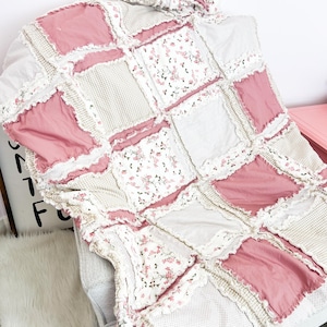 Easy Peasy Soft Rag Blanket Cuddle Pattern Guide | Raggy Style Frayed Instant Download Learn Quilting for Girls & Boys | Modern Patchwork