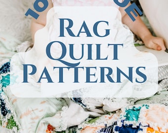 10 Rag Quilt Patterns PDF Book | Baby Quilt Patterns | Beginner Sewing Pattern Tutorial | DIY Patchwork Quilting Guide | Instant Download