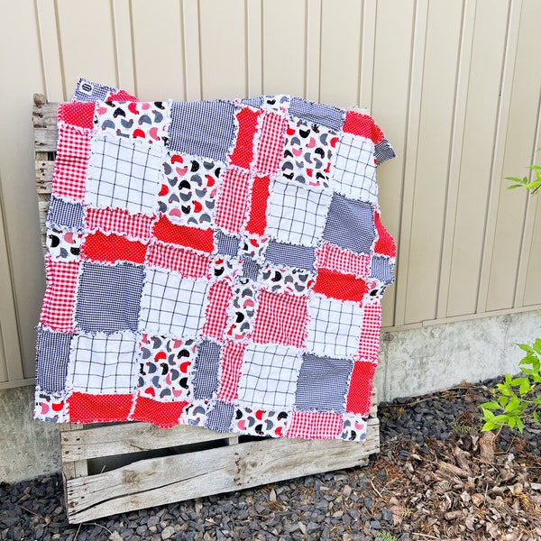 Rag Quilt Pattern PDF, Baby Rag Quilt Sewing Pattern, Disappearing 9 Square PDF Quilt Patterns