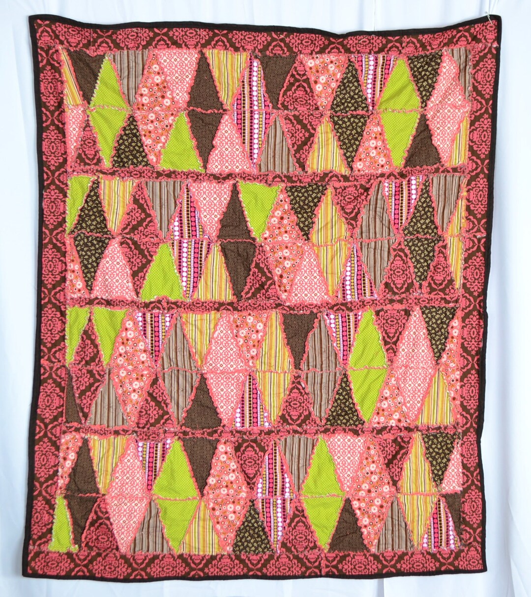 Triangle Rag Quilt Pattern, Twin Size Quilt Patterns PDF - Etsy UK