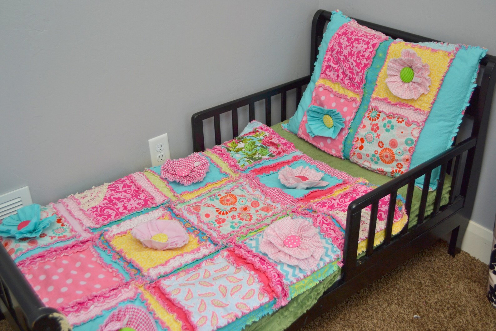 Rag Quilt Pillow Sham Sewing Pattern for Standard Size Pillow Etsy