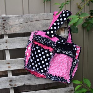 Diaper Bag Pattern, PDF Sewing Patterns Baby Rag Quilt Tote Bag Pattern Rag Quilt Pattern | Digital Download DIY Oversized Patchwork Purse