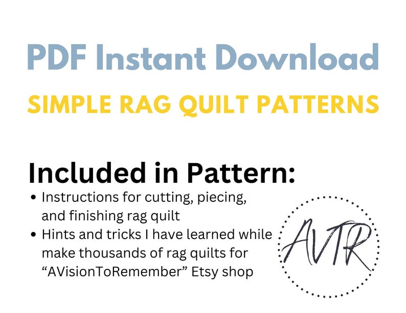 Easy Peasy Rag Quilt Pattern, Beginner Quilt Pattern for Kids and Baby Blankets