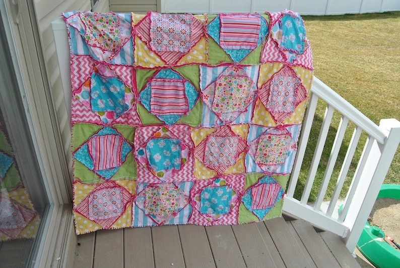 Square Rag Quilt Patterns Economy Square Rag Quilt PDF Pattern PDF, Easy Baby Quilt Patterns ...