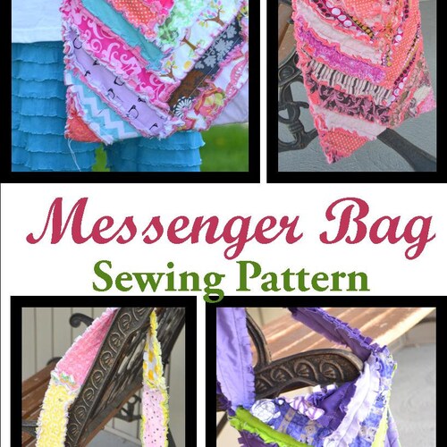 Herringbone Tote Bag Rag Quilt Pattern Messenger Bag Pattern Etsy