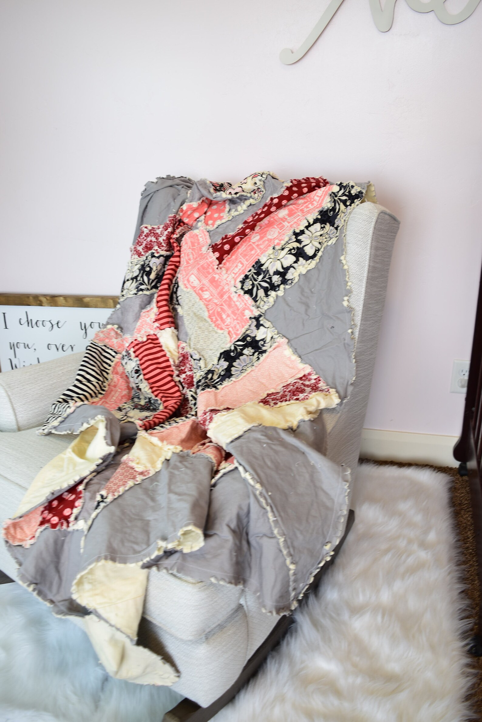 Rail Fence Rag Quilt Pattern for Throw Size Rag Quilt Can Be Etsy