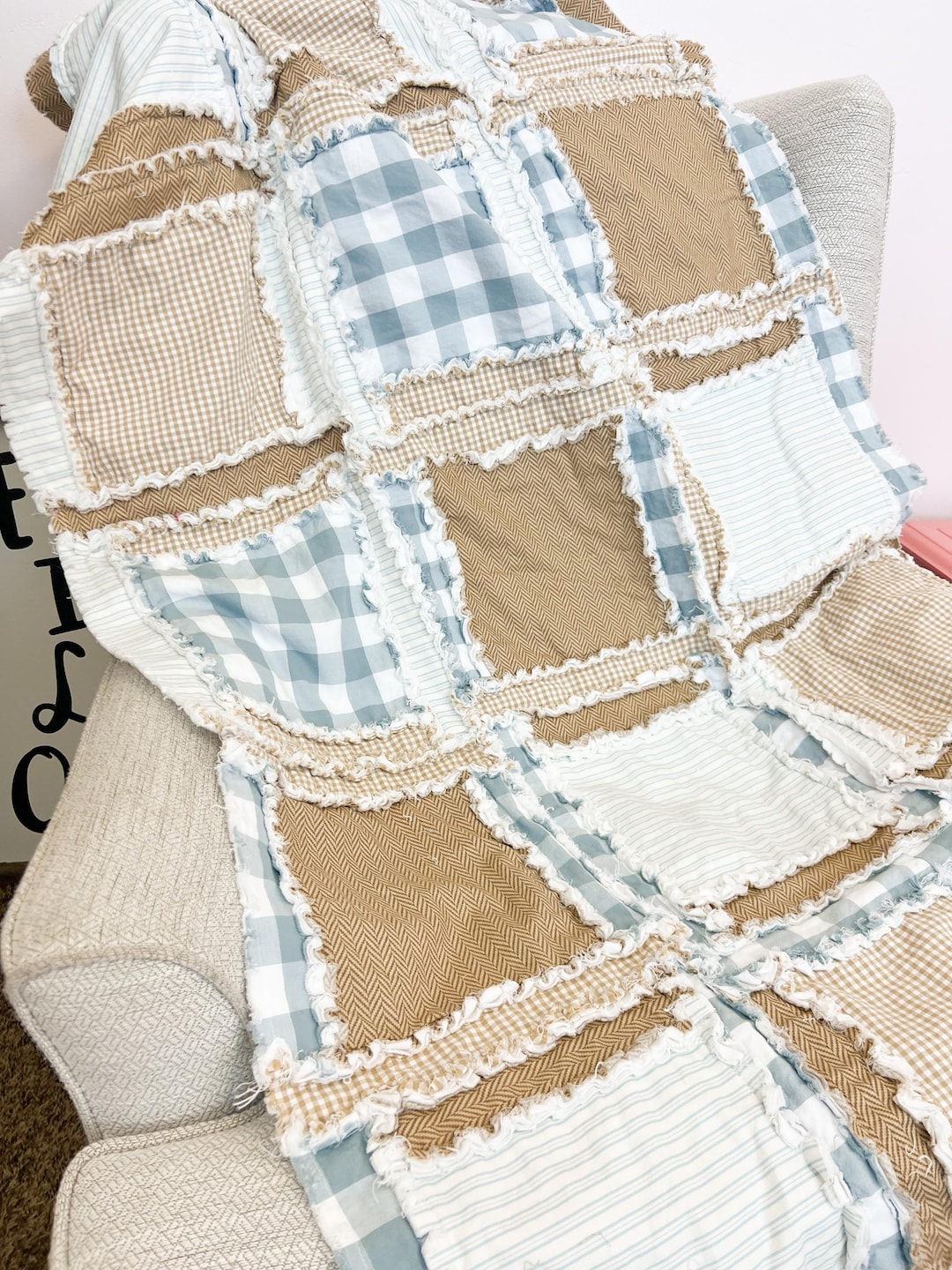 Easy Cross Pattern Rag Quilt Easy Peasy Rag Quilt Pattern PDF – Beginner-friendly Baby Quilt Pattern ...