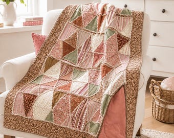 Triangle Rag Quilt Pattern | Easy Baby Quilt Tutorial (PDF Download)