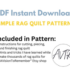 Easy Peasy Baby Rag Quilt Pattern, Baby Quilt Pattern, Kid Sewing Pattern, Easy Quilt Pattern image 3