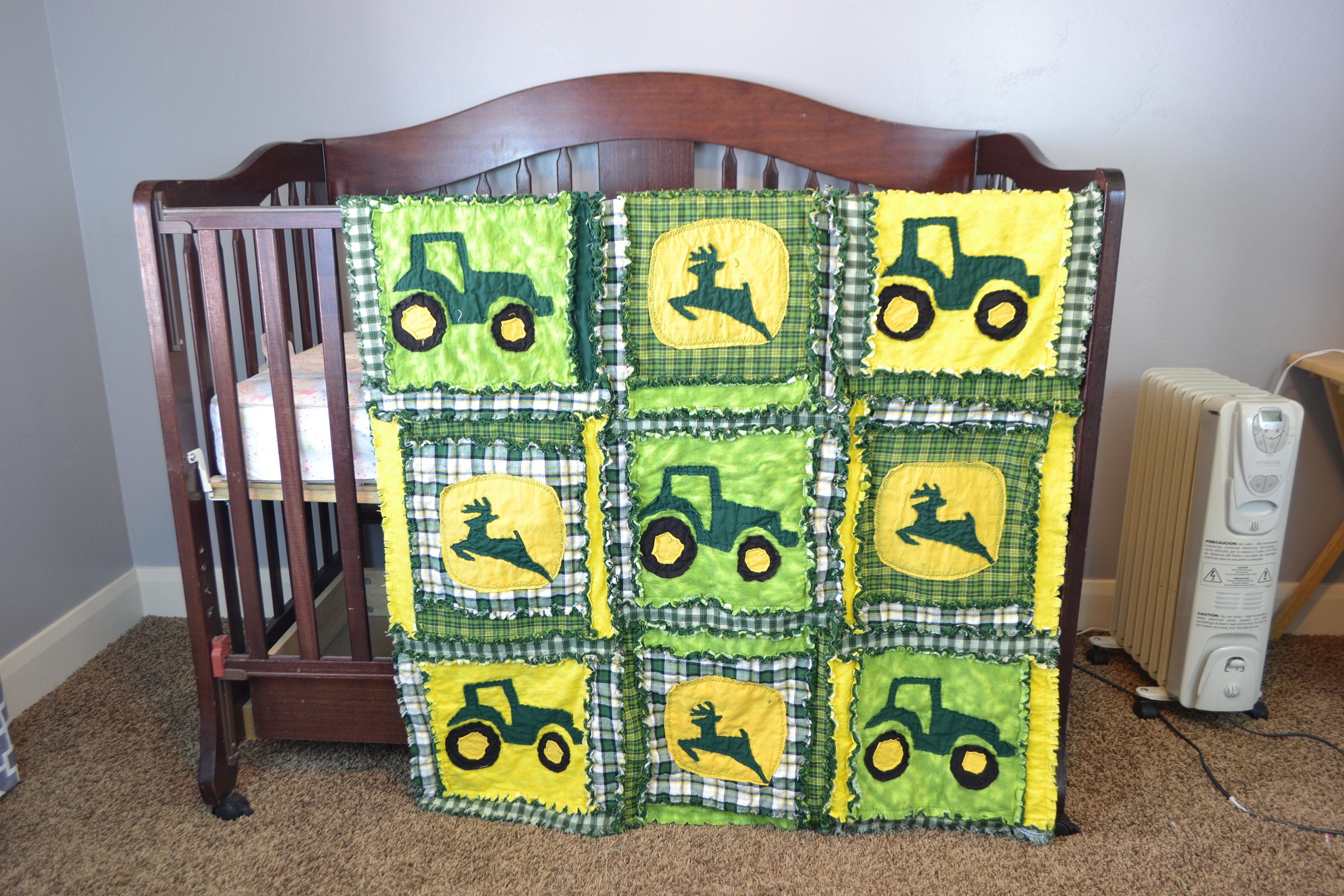 Tractor Applique Rag Quilt Pattern Sewing Pattern PDF Etsy