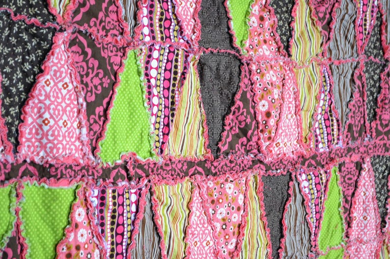 Triangle Rag Quilt Pattern PDF | Twin Size Quilt, Beginner Flannel ...