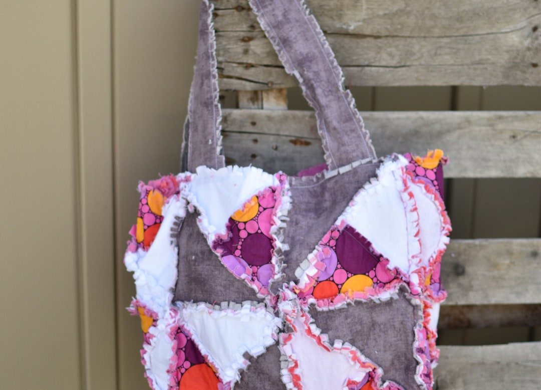 Pinwheel Rag Quilt Purse Pattern, Also How to Make a Rag Quilt in Any