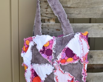 Pinwheel Rag Quilt Purse Pattern, Also How to Make a Rag Quilt in Any Size