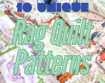 10 Rag Quilt Patterns PDF Book: Beginner Sewing Tutorial (Instant Download)