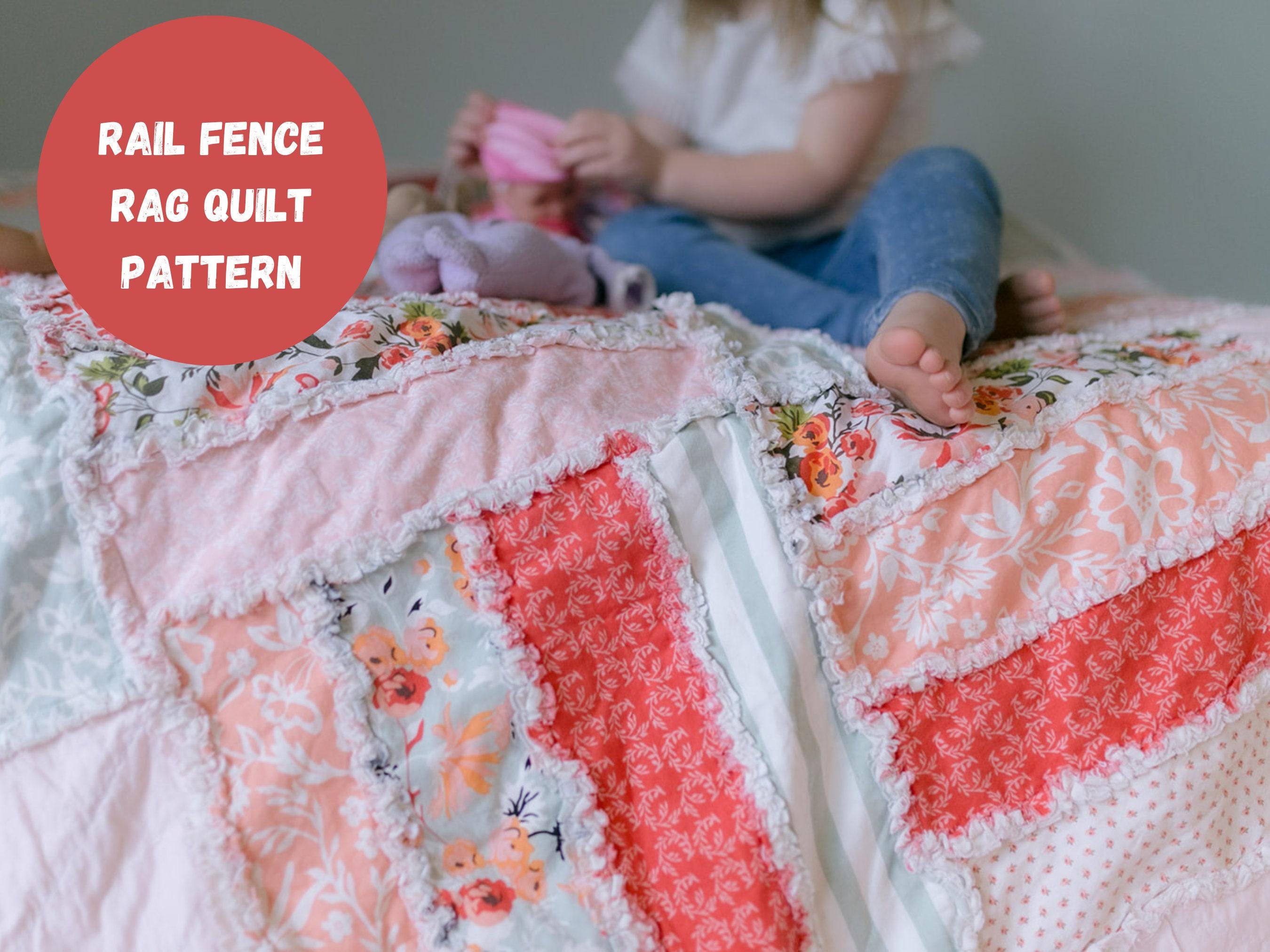 Rail Fence Rag Quilt Pattern – Beginner Friendly, Throw Size, PDF ...
