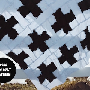 Plus Quilt Patterns PDF, Big Rag Quilt Patterns,  Modern Quilt Pattern for Beginner Quilters