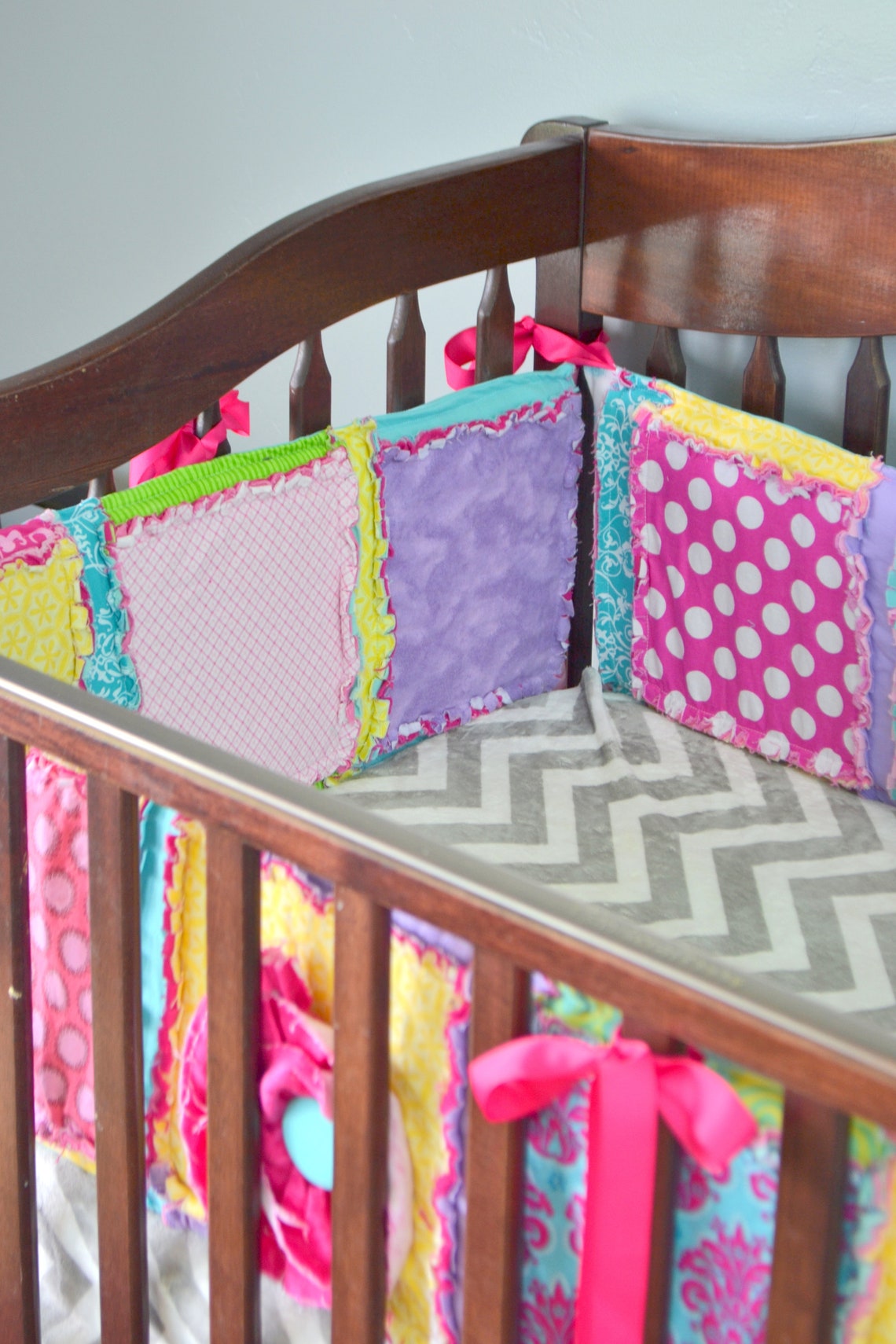 Crib Bumper Pattern PDF Rag Quilt Pattern Bumper Pad for Etsy