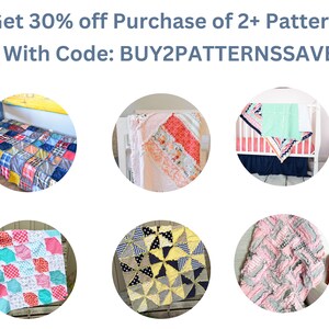 Car Seat Cover Baby Quilt Pattern PDF, Baby Rag Quilt Patchwork Quilt Pattern image 8