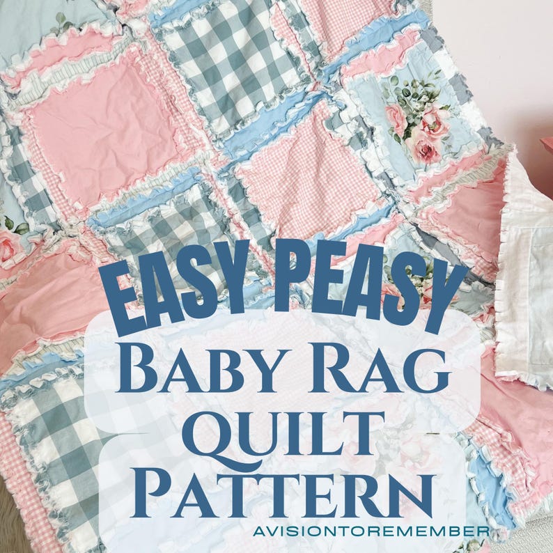 Beginner Quilt PDF Rag Quilting Pattern: Easy Peasy DIY Tutorial (PDF ...