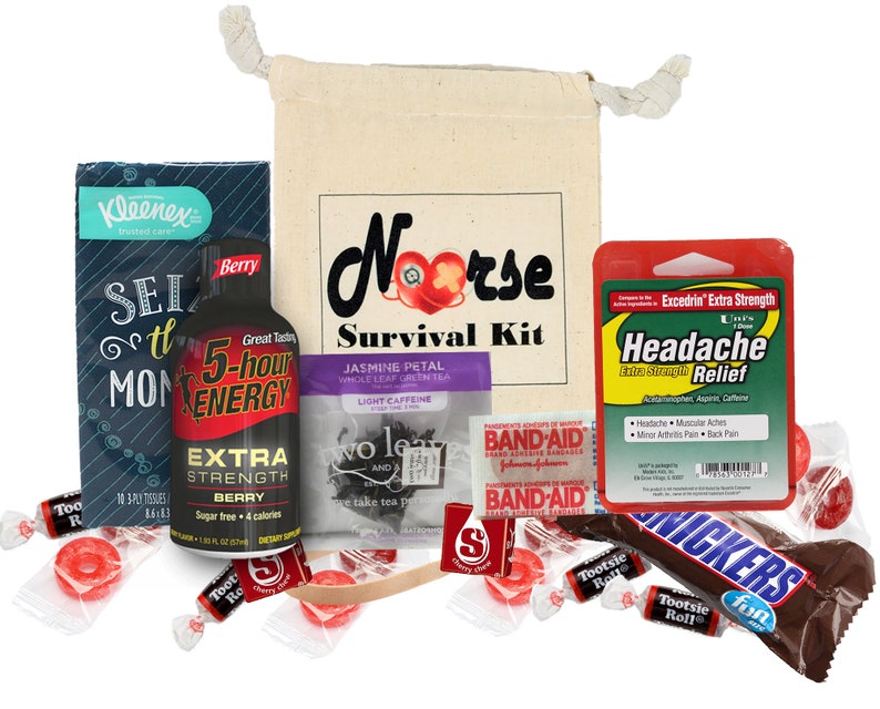Nurse Survival Kit Fully Loaded with Witty Instruction Card Etsy