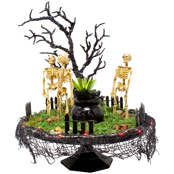 Skeleton Graveyard Bash Tabletop Centerpiece Decoration Etsy France