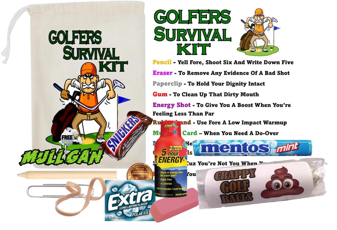 Funny Golf Survival Kit for Men Golf Gag Gifts Fun Novelty Golf Golfers