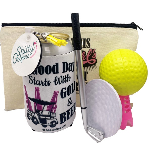 Golfing Survival Kit, Golfing Gift, Fun Golf Accessories, Gift for Mom, Golfer Humor, Golf Makeup Bag