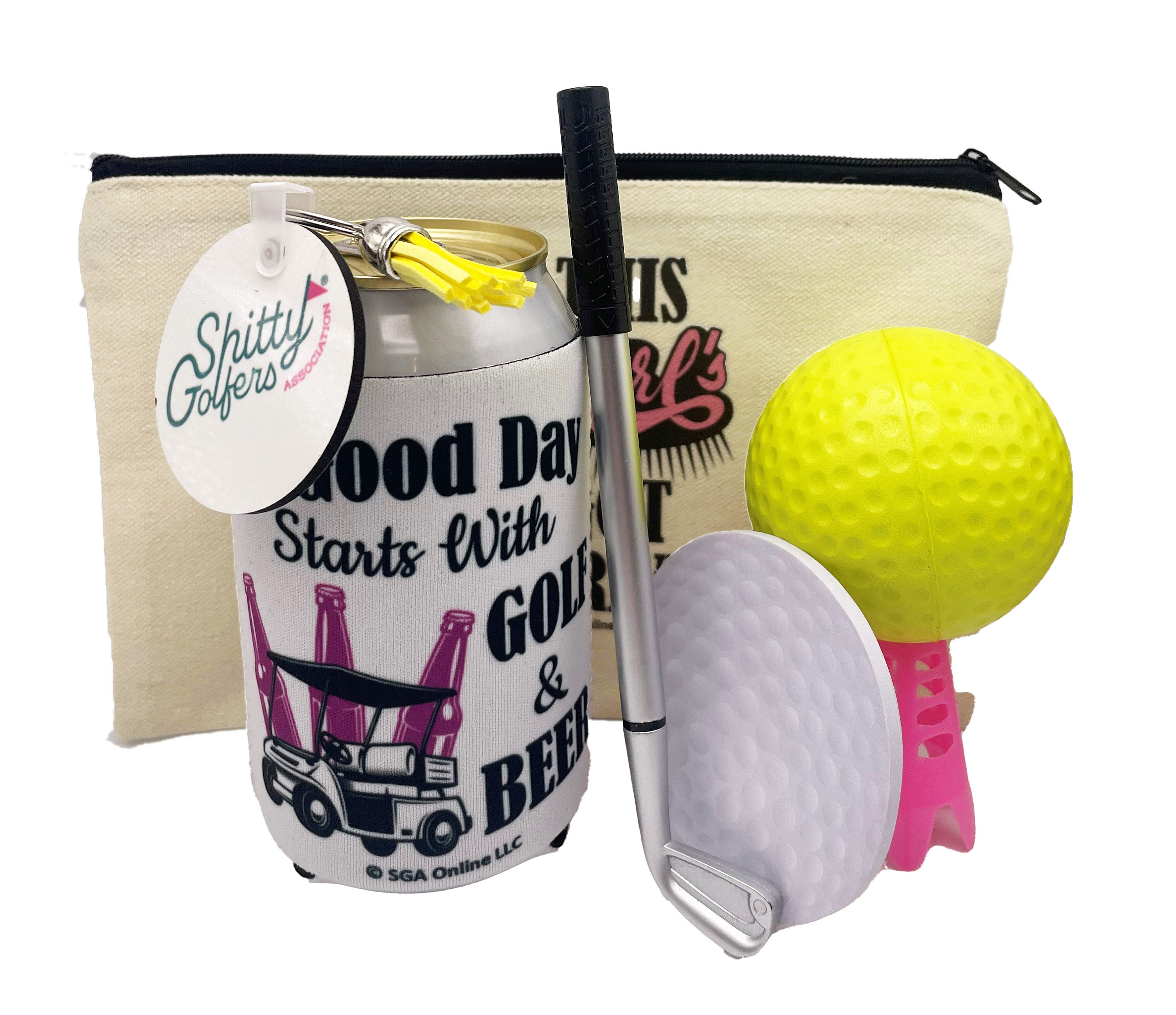 Golfing Survival Kit, Golfing Gift, Fun Golf Accessories, Gift for Mom,  Golfer Humor, Golf Makeup Bag
