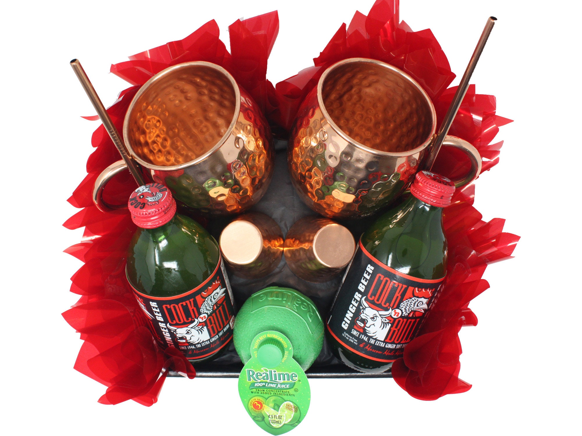 Moscow Mule Cocktail/mocktail Gift Basket With Copper Mugs and Etsy UK
