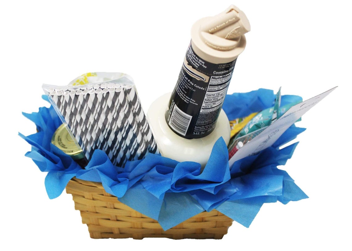 Pina Colada Mix Gift Basket with Recipe Card & Coconut Snacks Etsy