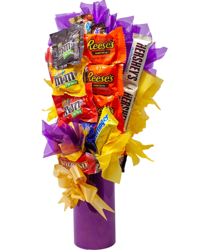 Candy Bouquet Fun Sized Mini Candy Variety Assortment Etsy