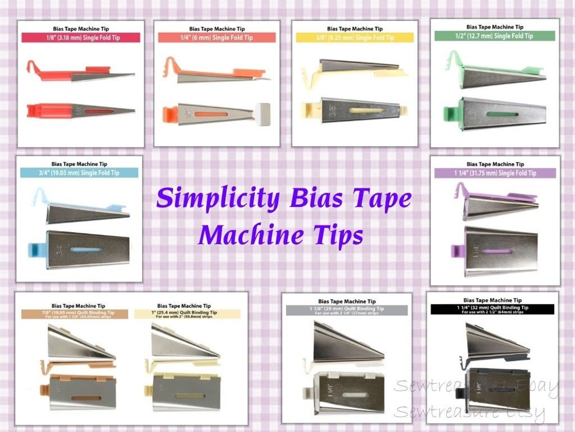 Simplicity Bias Tape Maker Machine Tip QUILT BINDING 7/8 1 Etsy