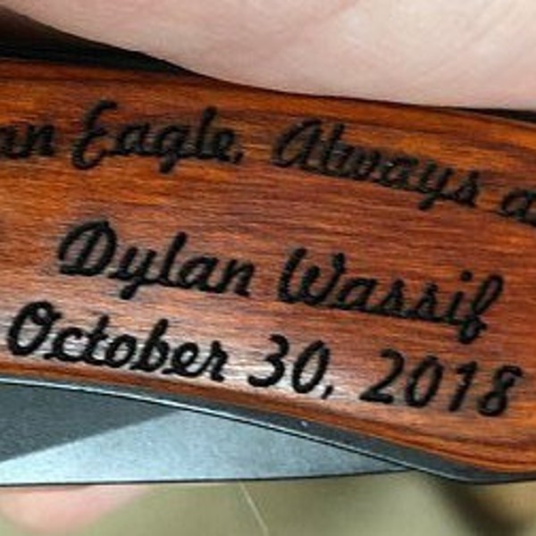 Engraved Knife. Once an Eagle Always an Eagle. Personalized Gift.