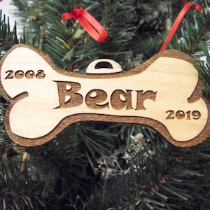 Personalized Memorial Ornament. Customize this ornament with your pets name and dates.