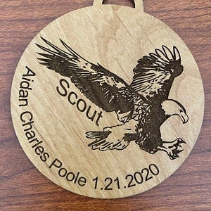 Eagle Scout Personalized Christmas Ornament. Celebrate a great achiev…