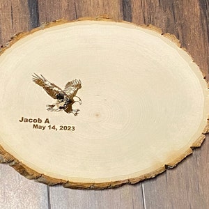 Eagle Personalized Guest Book. Court of Honor guest book. Natural wood, each piece is one of a kind. Made in the USA.