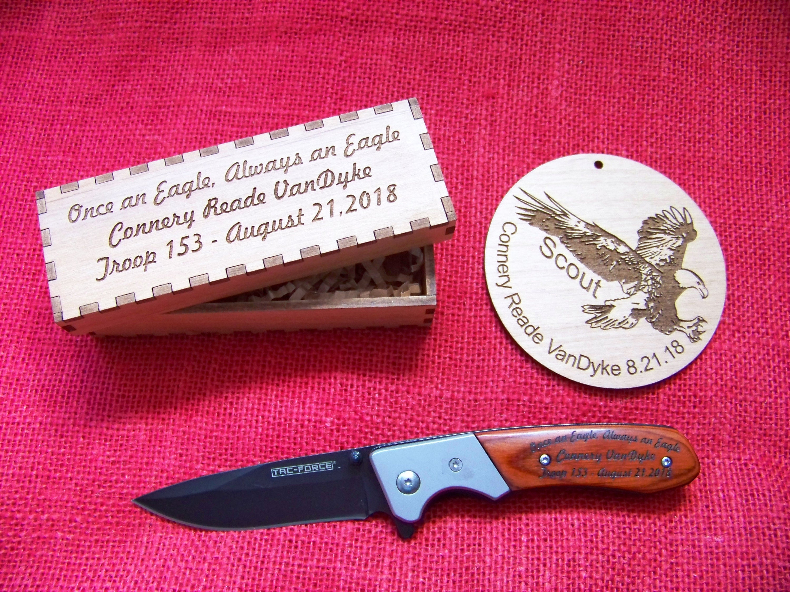 Eagle Scout Engraved Knife. Once an Eagle Always an Eagle. Personaliz…