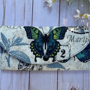 Schmetterling küsst Canvas Geldbörse