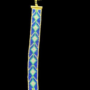 Handwoven Seed Bead Loom Bracelet